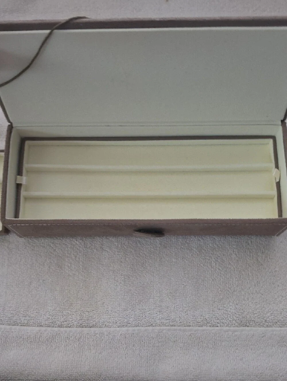 Pandora Taupe Travel Jewelry Case With Inserts.